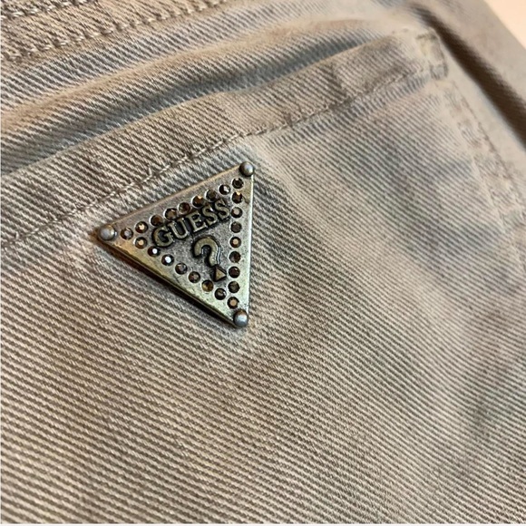 Grungey khaki authentic ‘90s Guess jeans. Cropped cigarette. - Picture 2 of 4